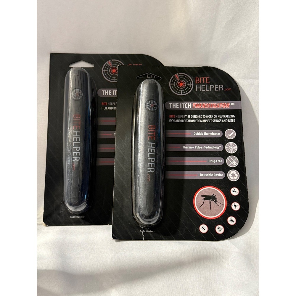 Lot of 2 Bite Helper Itch Therminator Reusable Insect Bite Relief Devices